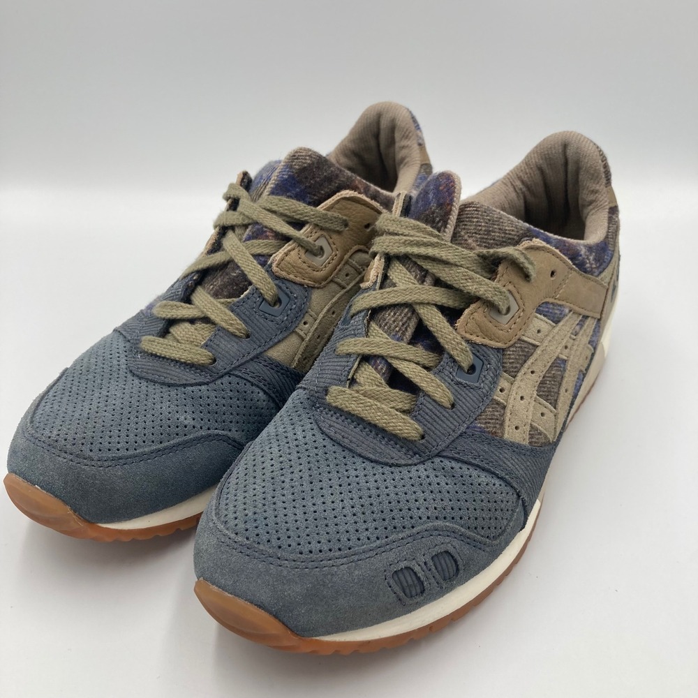 ASICS Gel Lyte III‎ Tarmac/Mink Plaid Suede Casual Sneakers Mens Size 8 - Picture 2 of 9